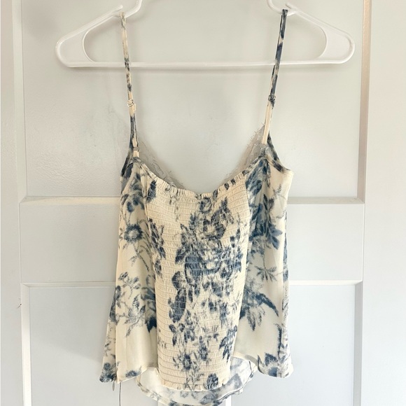 Reformation Floral Lace Trim Spaghetti Strap Top - Picture 5 of 7